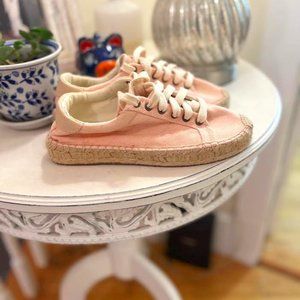 Soludos Women's Platform Sneakers in Soft Rose - Size 6